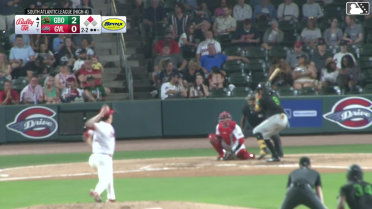 Yordany De Los Santos singles on a ground ball to left fielder Yophery Rodriguez. Jhonny Severino scores.