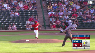 Ricardo Hurtado singles on a line drive to center fielder Ryan Wideman. Bryce Rainer scores.