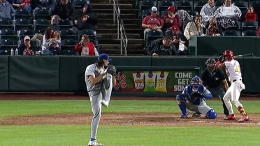 Patrick Copen records his ninth strikeout for Tulsa