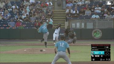 Cory Abbott registers his ninth strikeout 