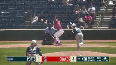 Kendrey Maduro homers (14) on a fly ball to center field. Kevyn Castillo scores.