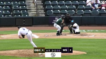 Andrew Dalquist records his 7th strikeout of the game