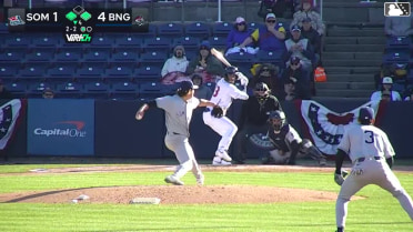 Marco Vargas singles on a ground ball to right fielder DJ Gladney. Wyatt Young scores. A.J. Ewing scores.