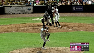 Nick Montgomery singles on a ground ball to third baseman Xavier Neyens. Tate Southisene scores. Alex Lodise to 3rd.