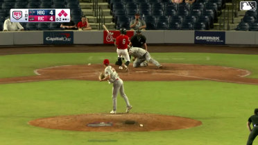 Maui Ahuna hit by pitch. Dayson Croes scores. Charlie Szykowny to 3rd. Sabin Ceballos to 2nd.