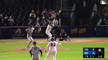 Codi Heuer In play, out(s) to RJ Schreck