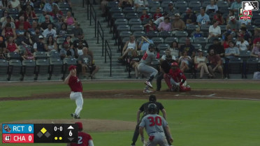 Jacob Cozart singles on a ground ball to right fielder Yerlin Confidan. Caleb Bartolero scores.