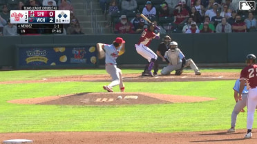 Hendry Mendez singles on a ground ball to left fielder Zach Levenson. Ben Ross scores. Kala'i Rosario scores.