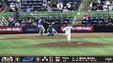 Blake Burke homers (8) on a fly ball to center field.