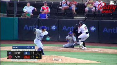 Enyervert Perez homers (9) on a line drive to center field.