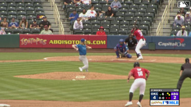 Chad Stevens singles on a line drive to center fielder Zach Ehrhard. Blaine Crim scores. Andrew Knizner to 2nd.