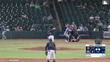 Hayden Cantrelle singles on a line drive to center fielder Mac Horvath. Edgar Alvarez scores. Ariel Armas to 2nd.