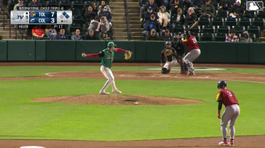 Eduardo Valencia doubles (3) on a ground ball to right fielder Stuart Fairchild. Max Clark scores. Corey Julks to 3rd.