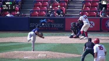 Jacob Hinderleider singles on a sharp ground ball to third baseman Wallace Clark, deflected by pitcher Rocco Reid. Robert Calaz scores. Lorenzo Carrier to 3rd.