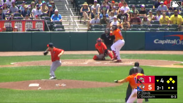 Nick Goodwin out on a sacrifice fly to left fielder Will Turner. Jackson Hornung scores.