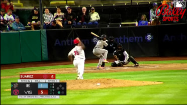 Dervy Ventura homers (1) on a fly ball to right field.