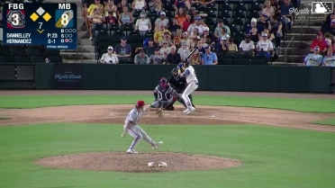 Alexis Hernandez singles on a line drive to center fielder Gavin Fien. Jose Silva scores. Ivan Cespedes to 2nd.
