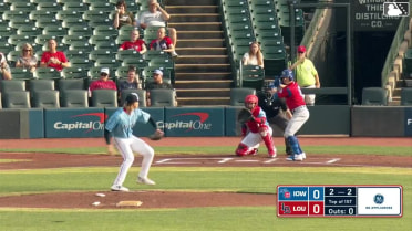 Owen Miller doubles (6) on a sharp line drive to center fielder TJ Friedl. Brett Bateman scores.