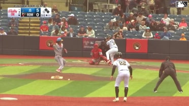 Colin Burgess singles on a sharp line drive to center fielder John Spikerman. Mason Guerra scores. Logan Braunschweig to 3rd.