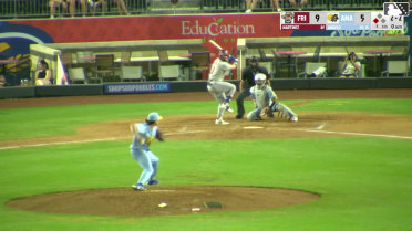 Orlando Martinez out on a sacrifice fly to left fielder Jack Hurley. Rafe Perich scores.