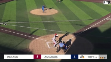 Robert Calaz triples (2) on a line drive to right fielder Carlos Jimenez. Kelvin Hidalgo scores.