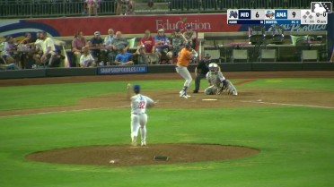 Luke Mann homers (14) on a fly ball to left center field.