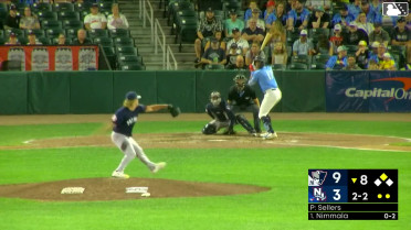 Arjun Nimmala doubles (7) on a line drive to left fielder Cole Gabrielson. Nick Goodwin scores.