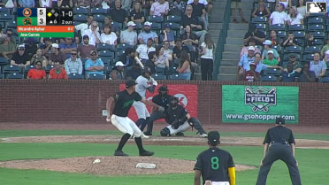 Nicandro Aybar singles on a line drive to right fielder Brian Sanchez. Narciso Polanco scores.