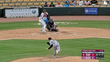 Dalton McIntyre singles on a line drive to center fielder Kevin Alvarez. Junior Garcia scores. Joe Olsavsky scores. Yamvier Carrero scores. Dalton McIntyre to 2nd. Fielding error by center fielder Kevin Alvarez.