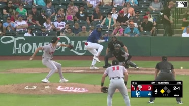 Eduardo Guerrero out on a sacrifice fly to center fielder Pedro Pineda. Nico Perez scores.