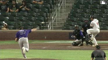 Nick Solak hits a ground-rule double (18) on a fly ball to right field. Bryce Johnson scores. Dustin Harris to 3rd.