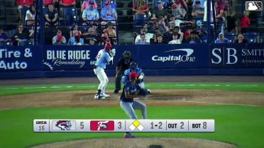 Alex Binelas singles on a sharp line drive to right fielder Jose Ramos. Raylin Heredia scores.