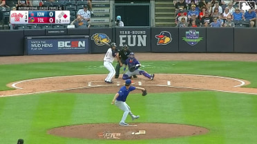 Cal Stevenson homers (6) on a fly ball to center field. Jace Jung scores.