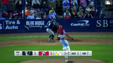 Jackson Castillo singles on a line drive to left fielder Dylan Campbell. Garrett Martin scores.