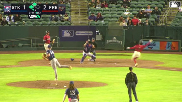 Cameron Nelson steals home plate