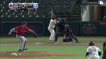 Victor Scott II singles on a line drive to left fielder Jonathon Long. Chase Davis scores. Ramon Mendoza to 3rd.