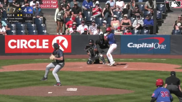 J.R. Freethy singles on a line drive to left fielder Anthony Scull. Dub Gleed scores.