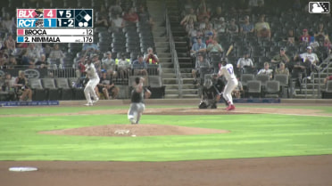 Arjun Nimmala doubles (3) on a fly ball to center fielder Braylon Payne. Anthony Scull scores.