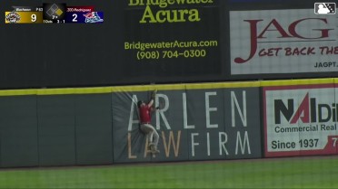 Brady Allen makes a leaping grab