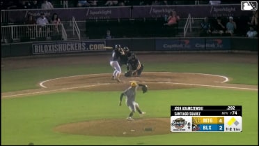 Josh Adamczewski out on a sacrifice fly to left fielder Mac Horvath. Jesús Made scores.