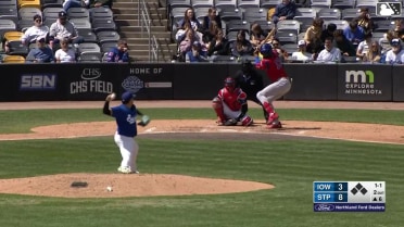 Kevin Alcántara homers (9) on a fly ball to center field.