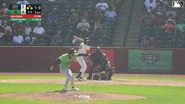Edward Florentino singles on a line drive to right fielder Maxton Martin. Carlos Caro scores. Wyatt Sanford to 2nd.