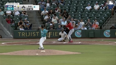 Rece Hinds homers (8) on a fly ball to left field.