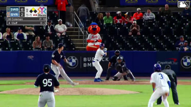 Jackson Cluff singles on a line drive to center fielder Spencer Jones. Ji Hwan Bae scores.