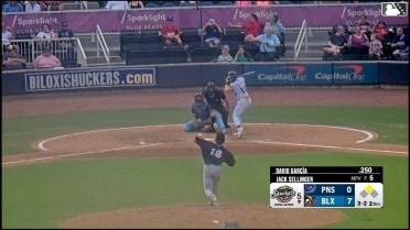 David García singles on a line drive to right fielder Brandon Compton. Mark Coley II scores.