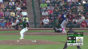 Eduardo Quintero singles on a sharp line drive to left fielder Alex McCoy. Charles Davalan scores. Eduardo Quintero out at 2nd on the throw, left fielder Alex McCoy to second baseman Justin DeCriscio.