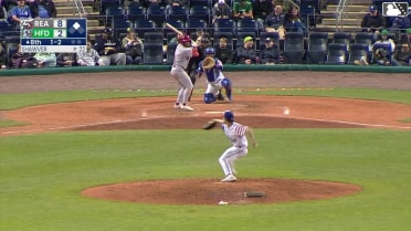 Dante Nori singles on a ground ball to center fielder GJ Hill. Dylan Campbell scores.