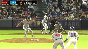Jaison Chourio singles on a line drive to left fielder Shalin Polanco. Jose Devers scores.