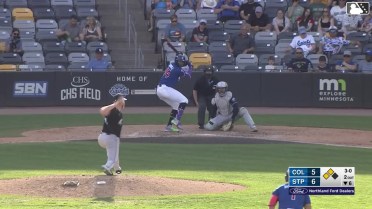Hendry Mendez singles on a sharp line drive to right fielder Kahlil Watson. Ben Ross scores. Tanner Schobel scores.