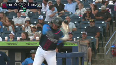 Luke Mann homers (8) on a fly ball to right field.
